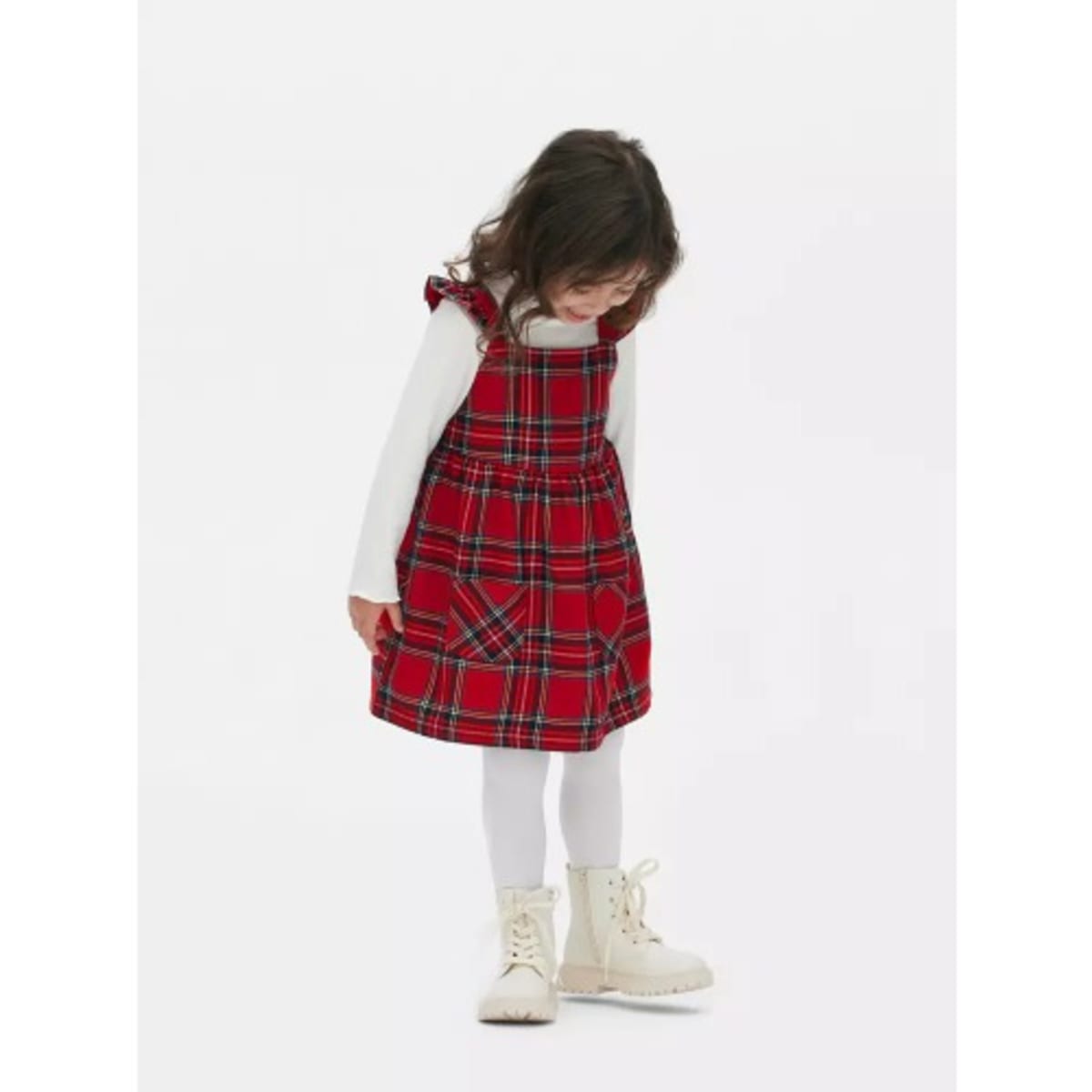 Checked pinafore dress primark 2025
