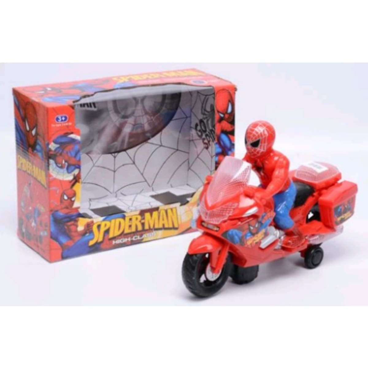 Spiderman with discount motorcycle toy