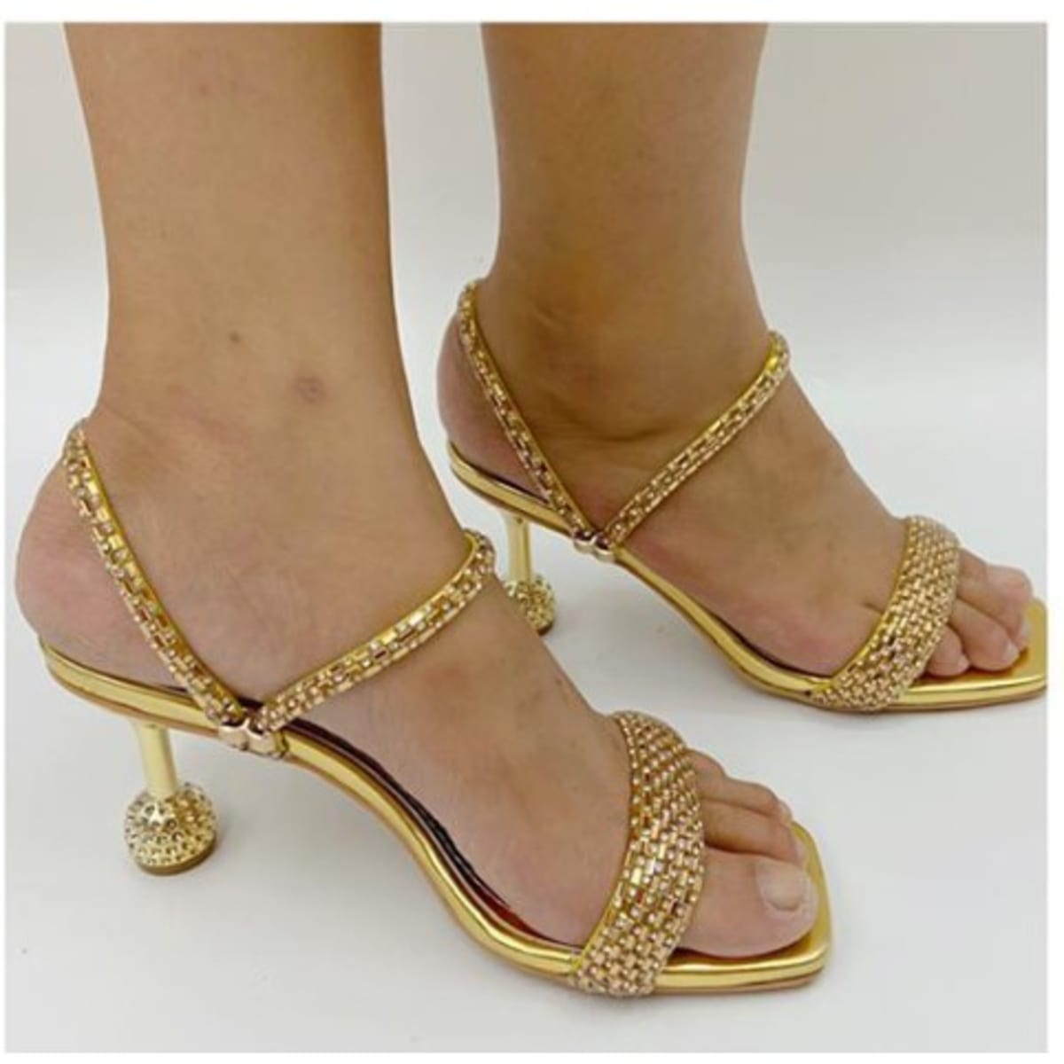 Gold cheap colour slippers