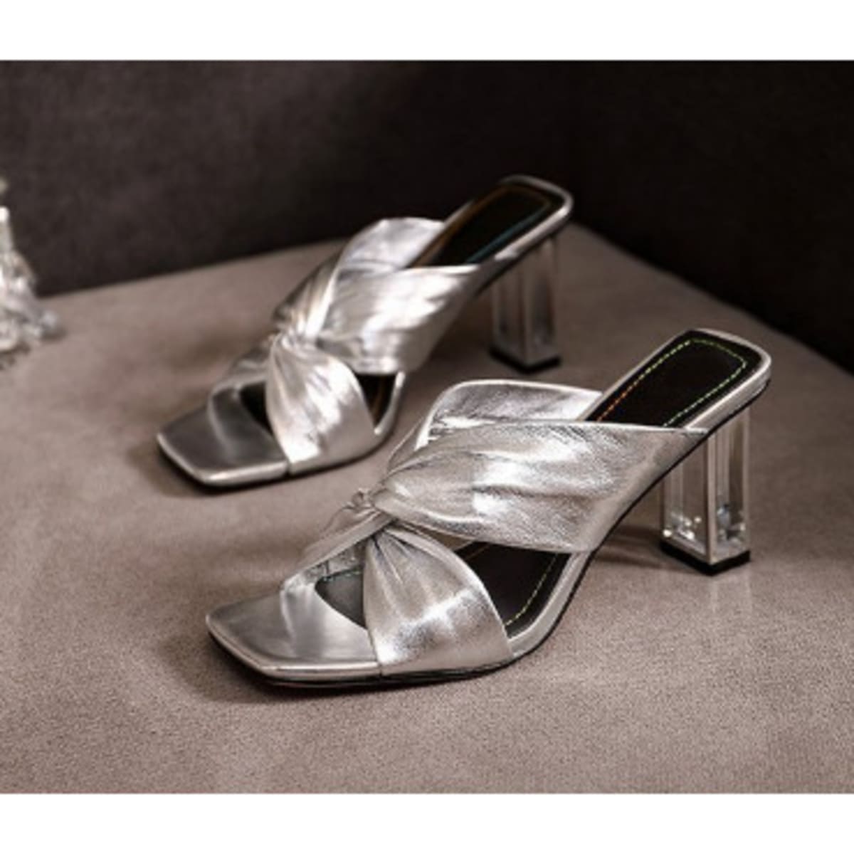 Twisted Crystals Heels Ladies Slipper SILVER Konga Online Shopping