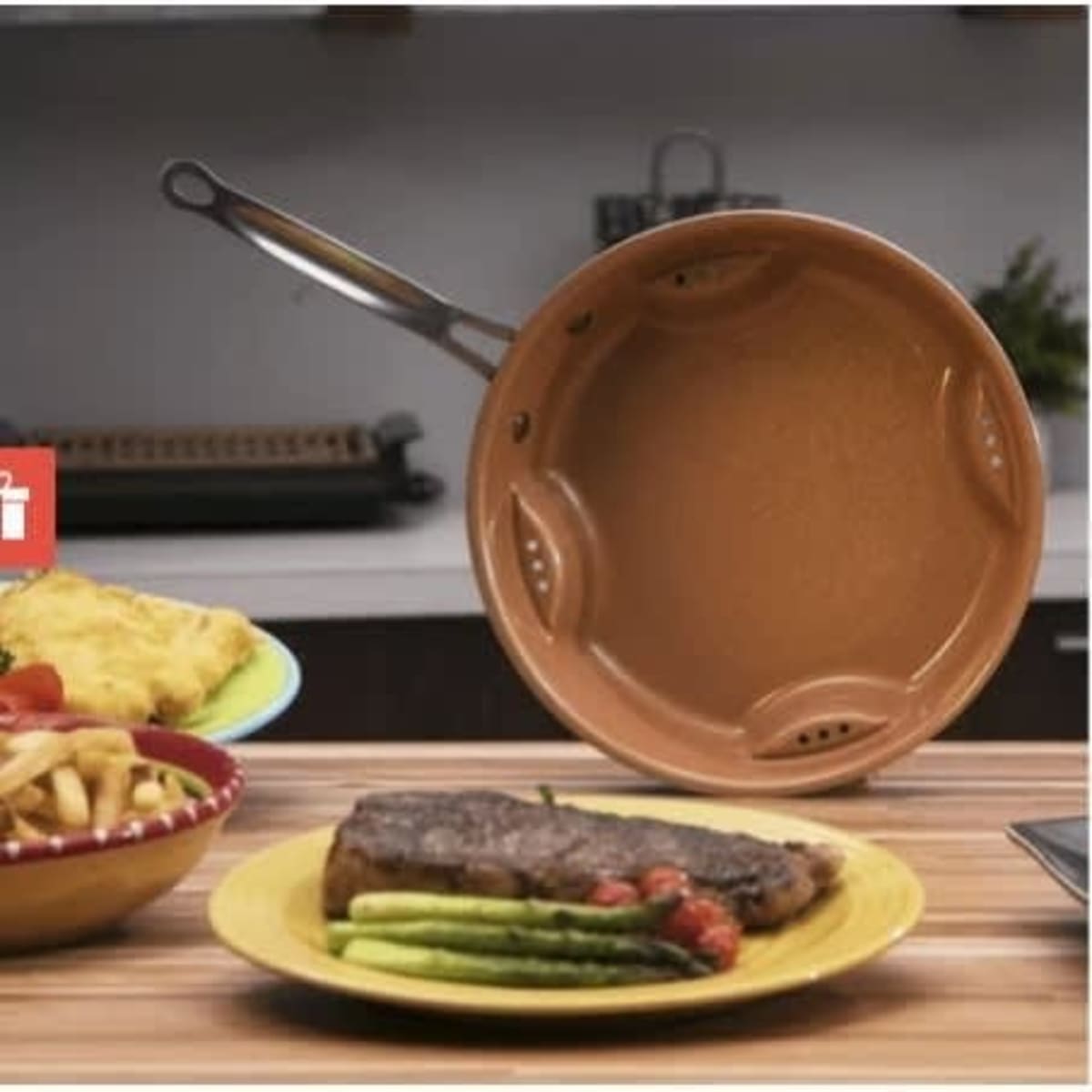 Gotham steel air fryer stores top