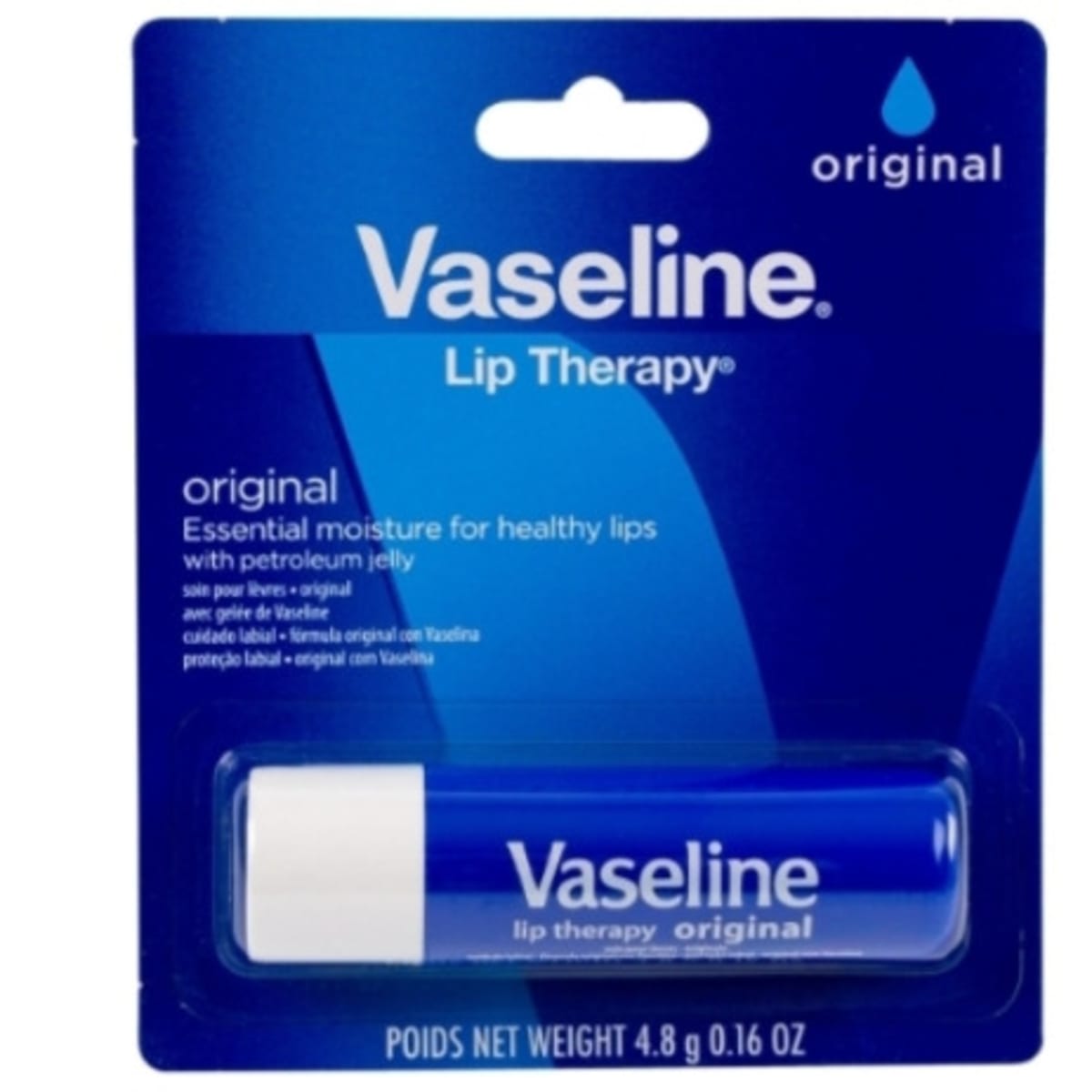 Vaseline Lip Therapy Original Lip Balm w/ Petroleum Jelly 0.16 Oz