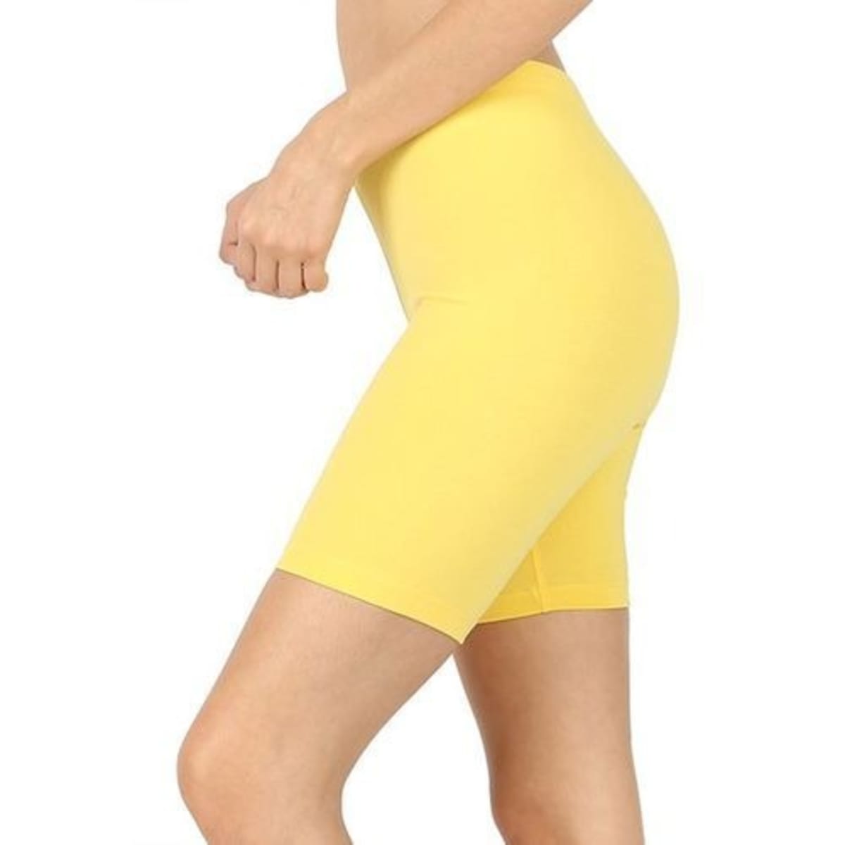 Yellow tight shop shorts