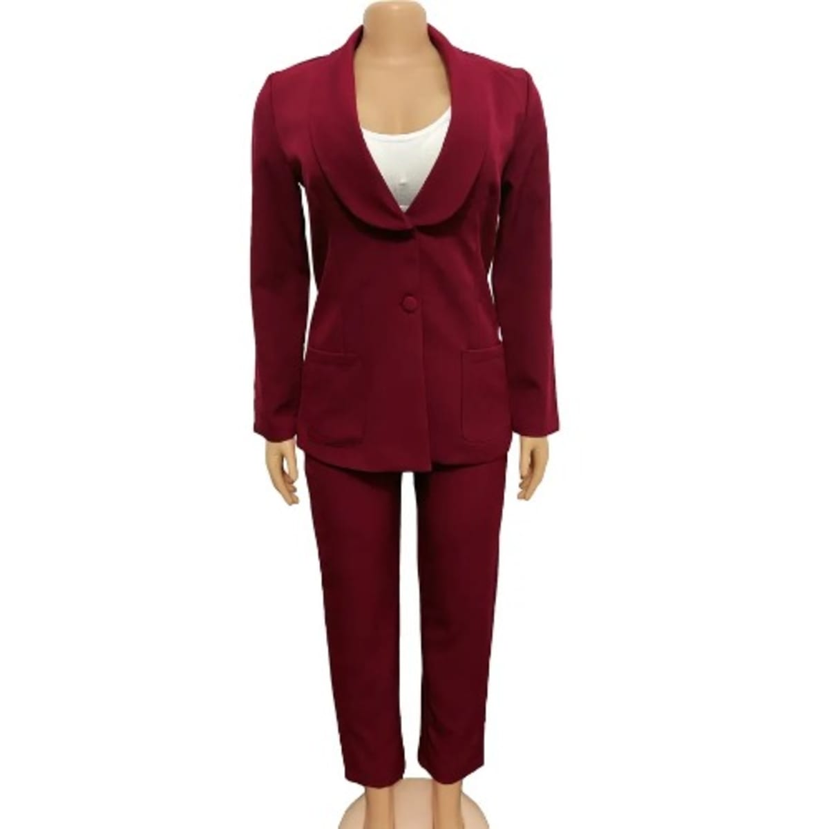 Women s Business Casual Pant Suit Wine Konga Online Shopping