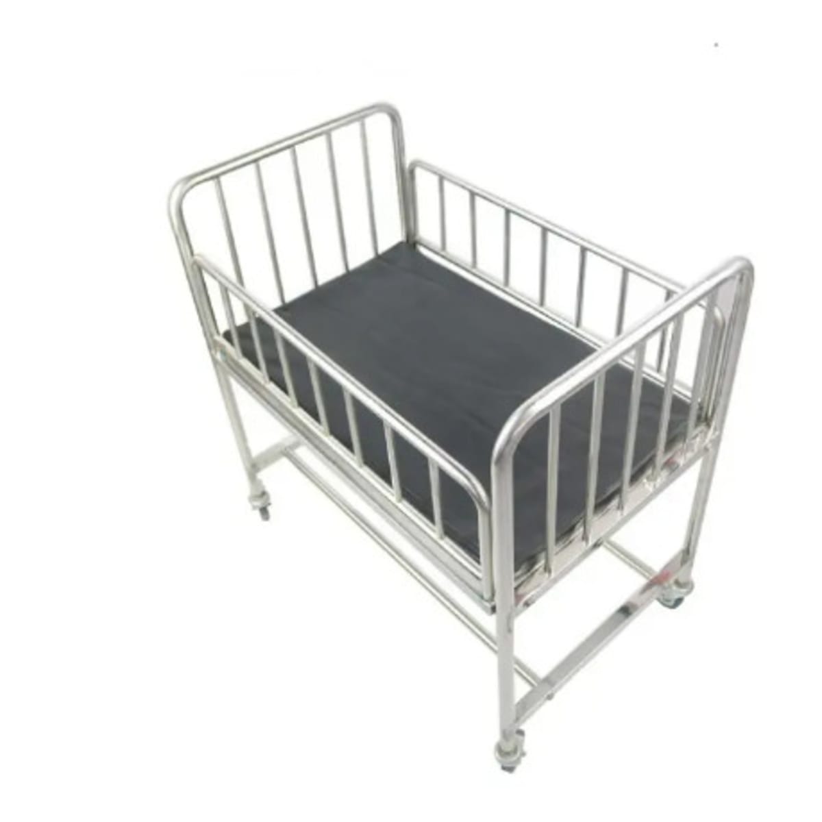 Steel top baby cot