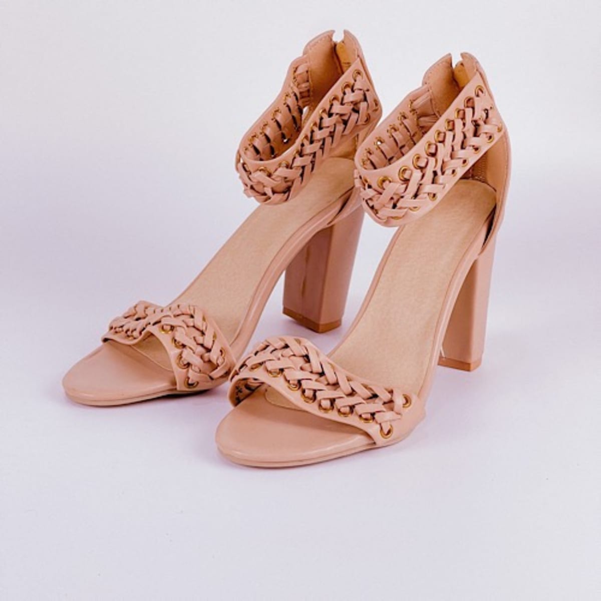 Woven block hotsell heel sandal