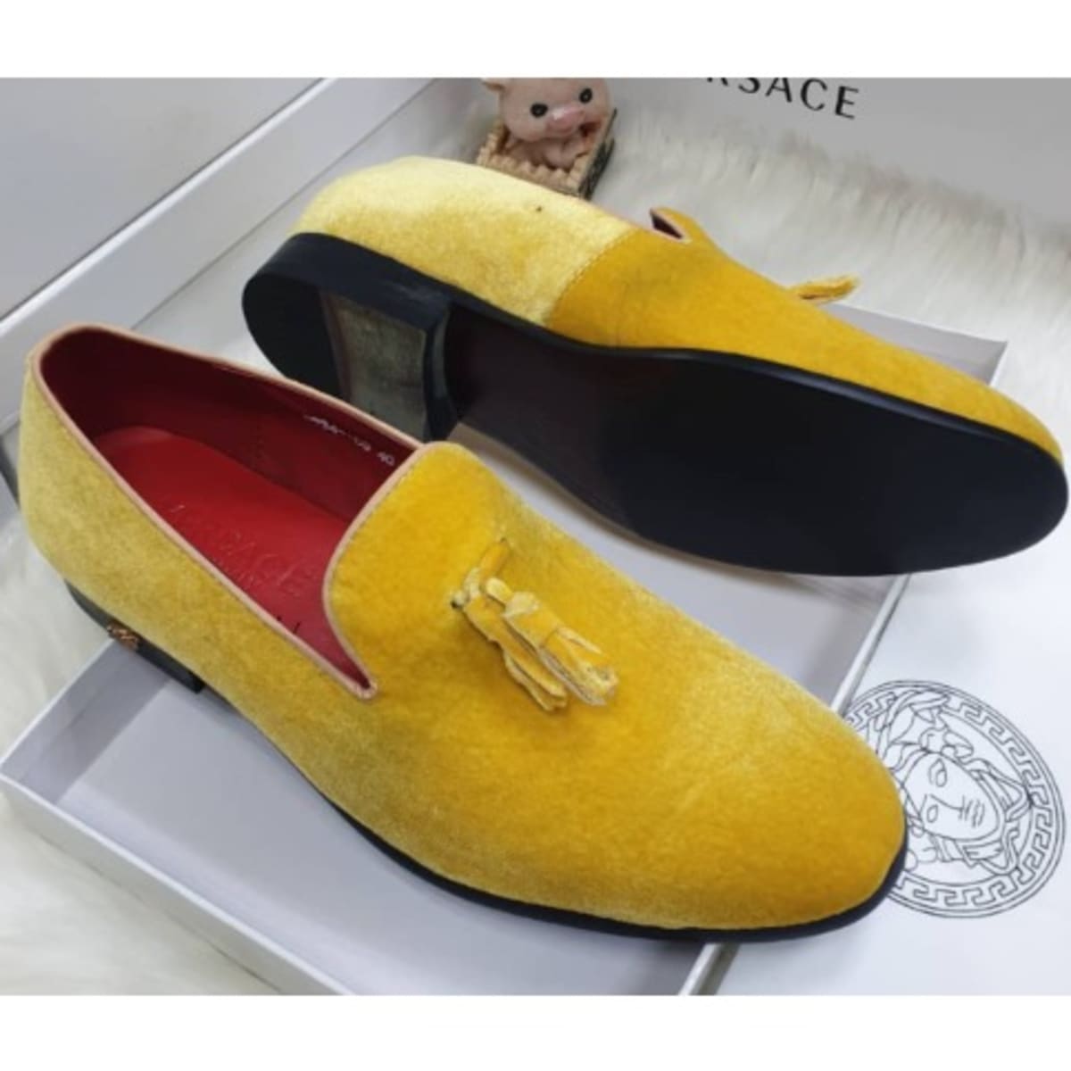Versace suede shoes on sale