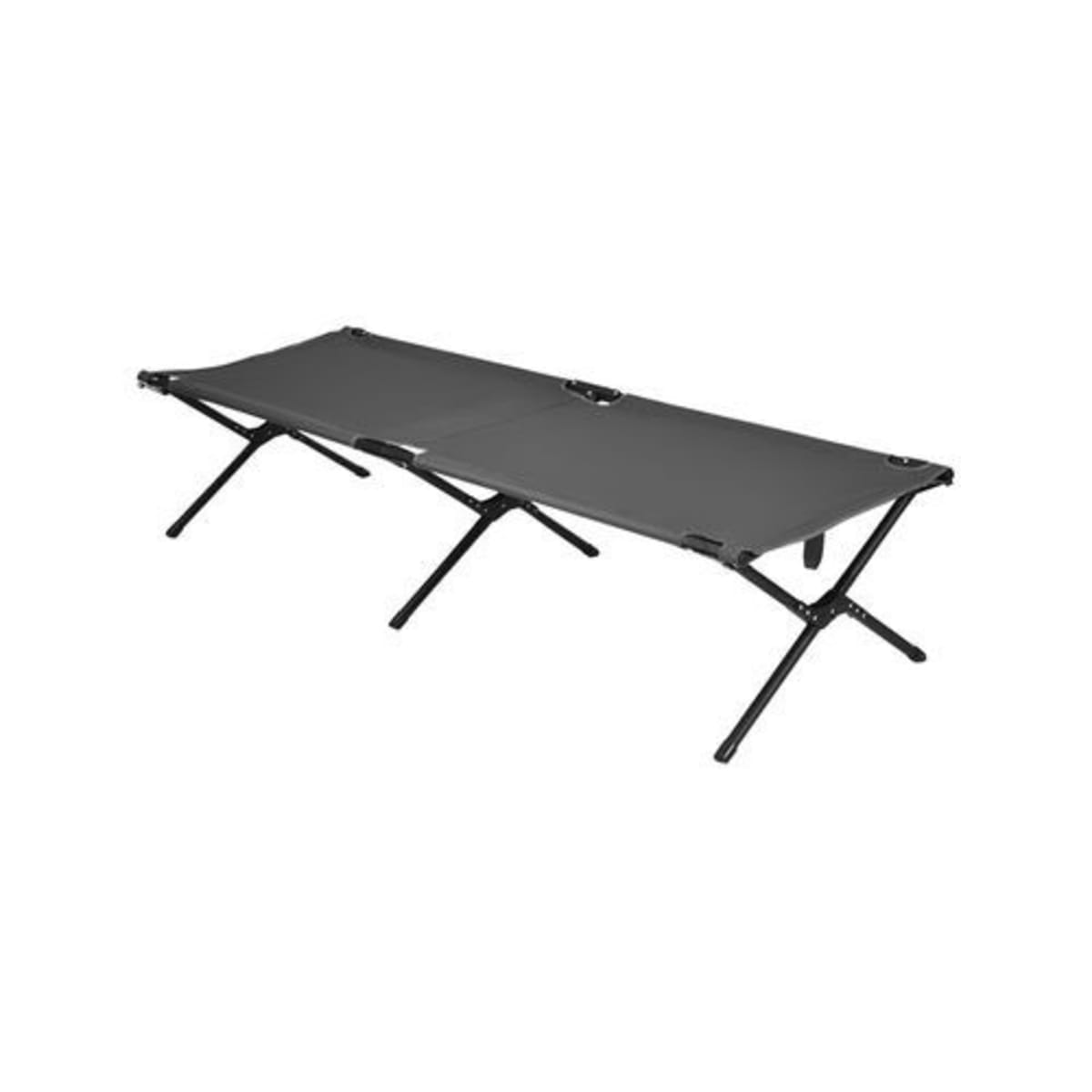 Tesco Outdoor Folding Camp Bed With Carry Bag Grey Konga