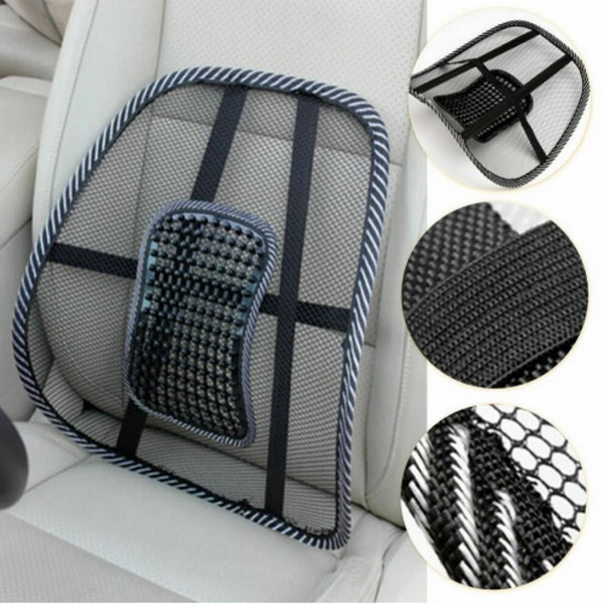Mesh Cushion Office Chair Car Seat Lumbar Back Support 2pcs