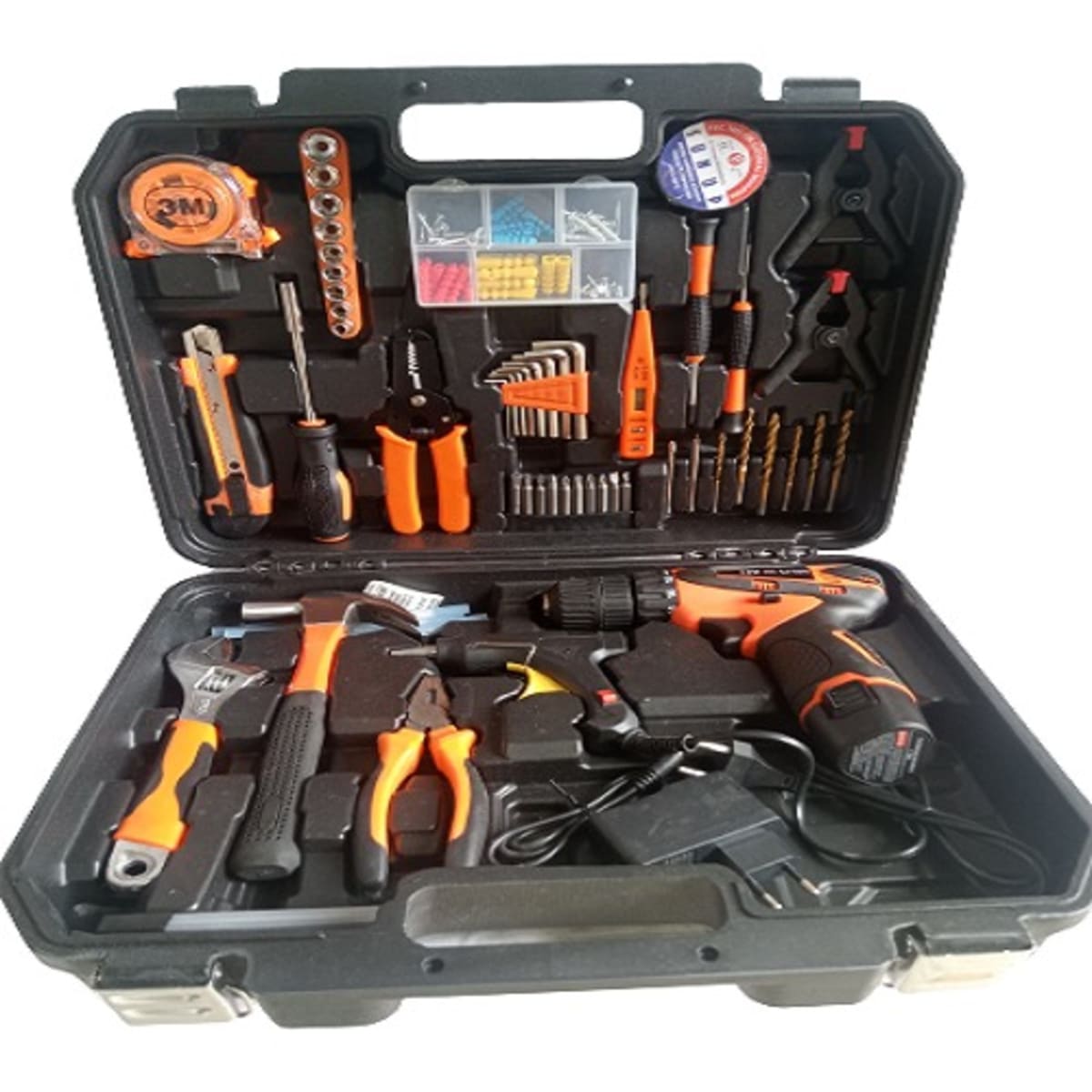 Tool kit cheap with cordless drill