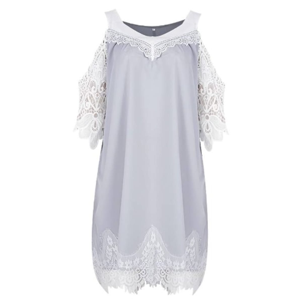 Grey lace shift sales dress