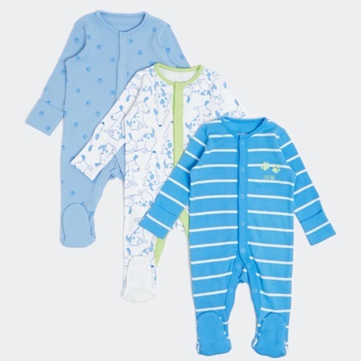 Pack of baby boy sleepsuits on sale