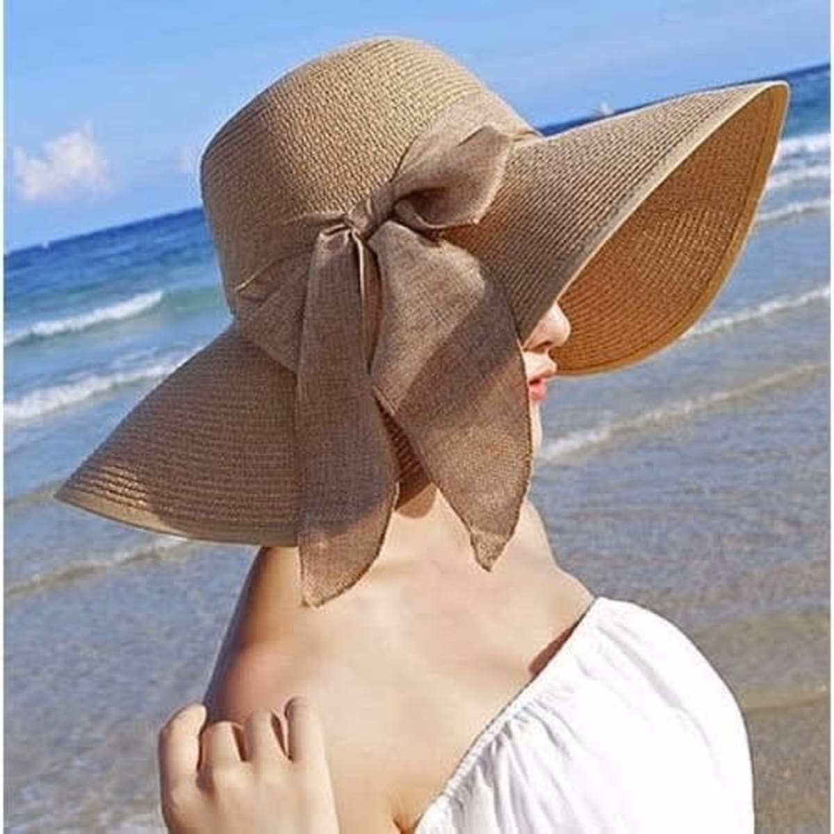 Fedora Ladies Beach Sun Hat- Brown