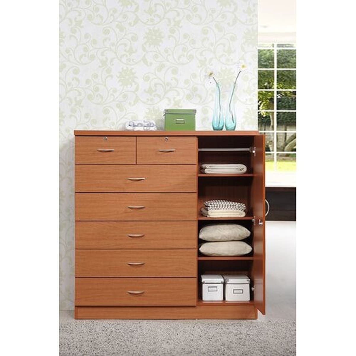 Gentleman s Chest Cherry 7 Drawer