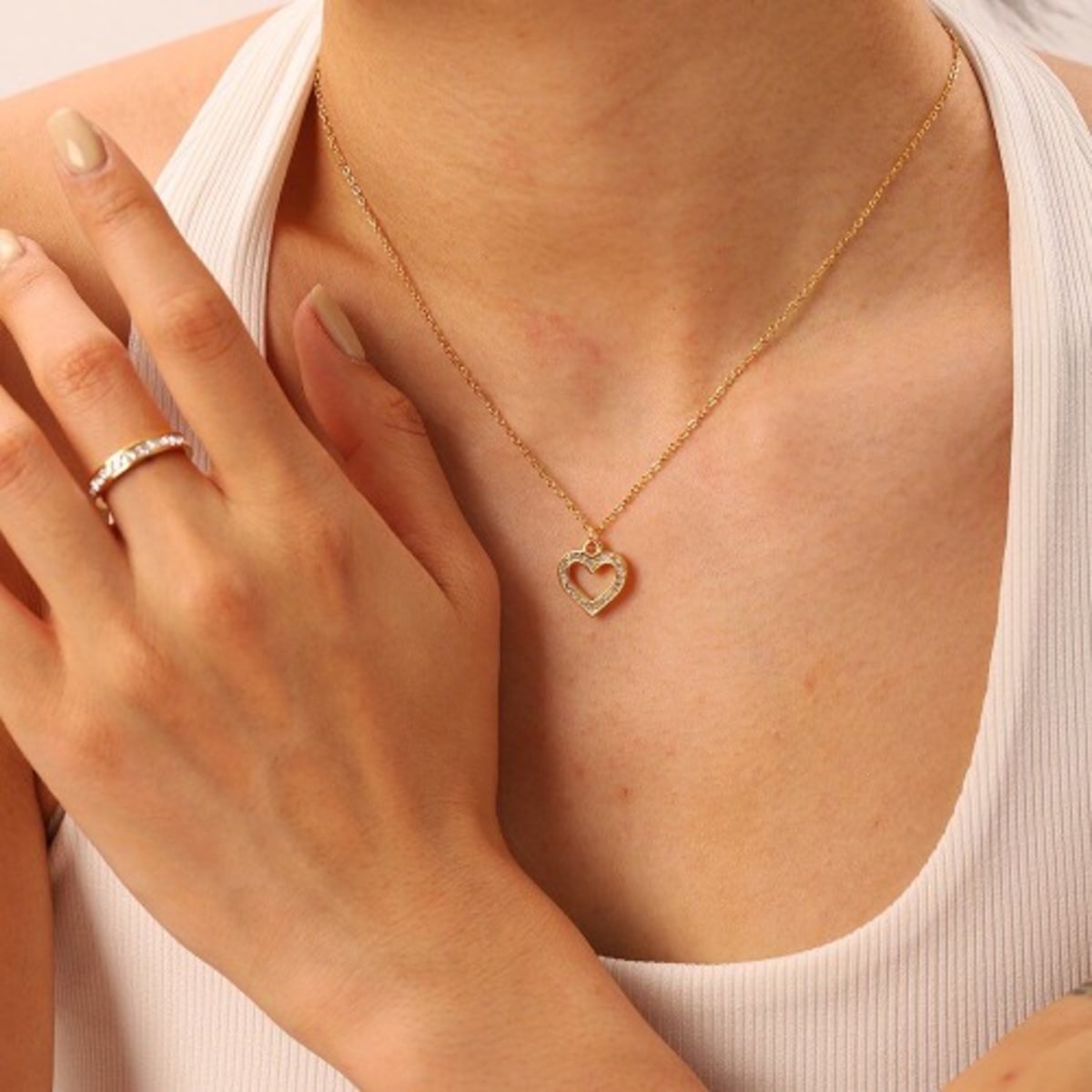 Hollow heart hotsell pendant