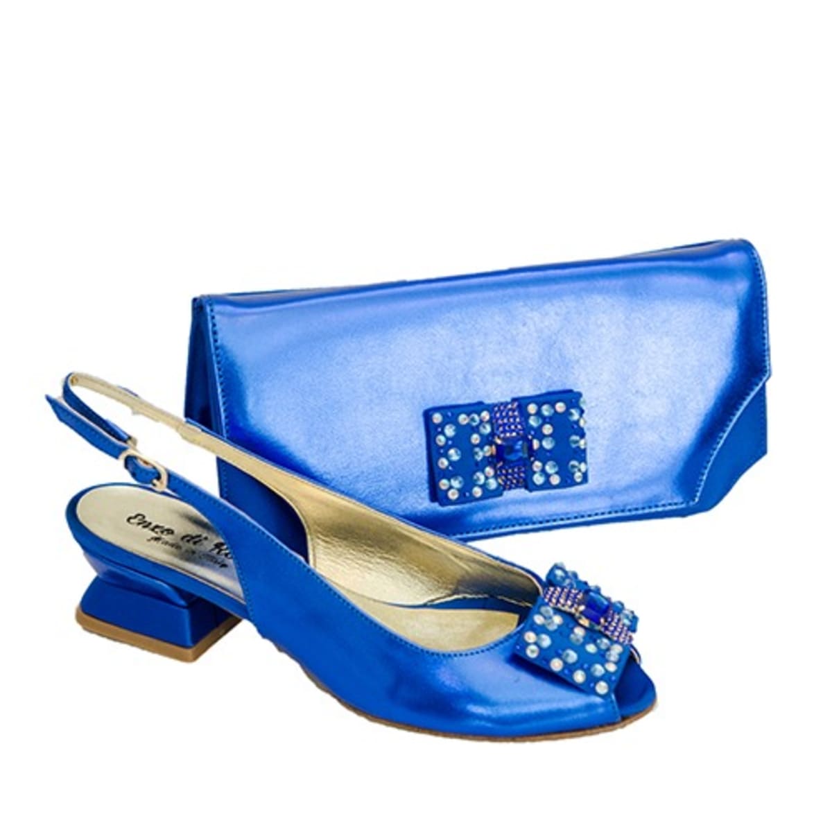 Enzo di Roma Shoe And Bag- Royal Blue