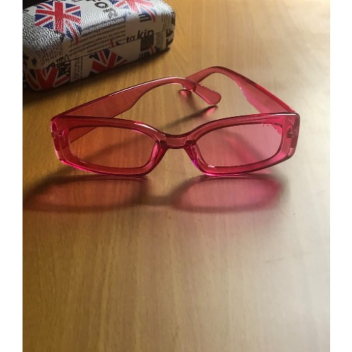 Pink see hot sale through sunglasses