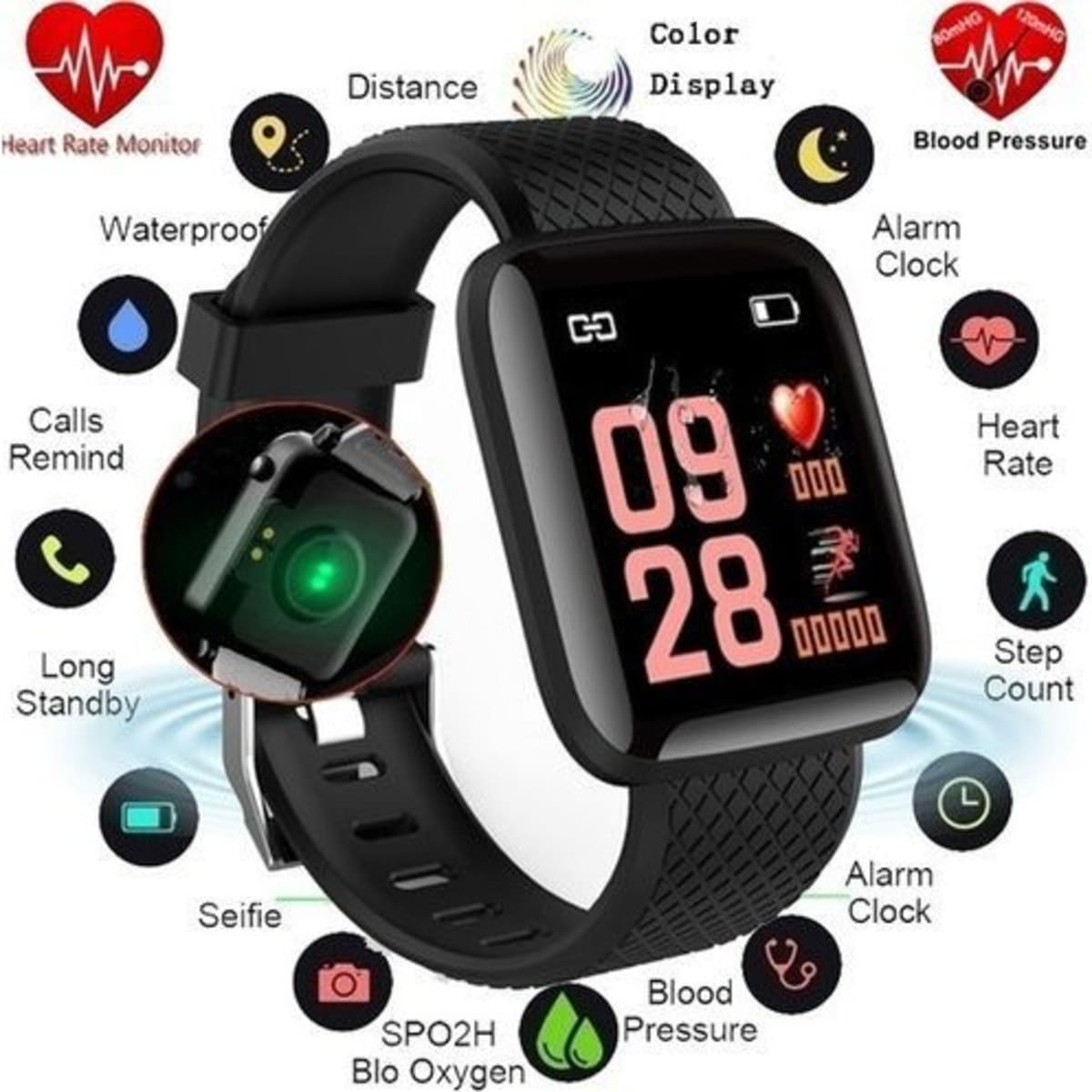 Heart rate monitoring smart watch new arrivals