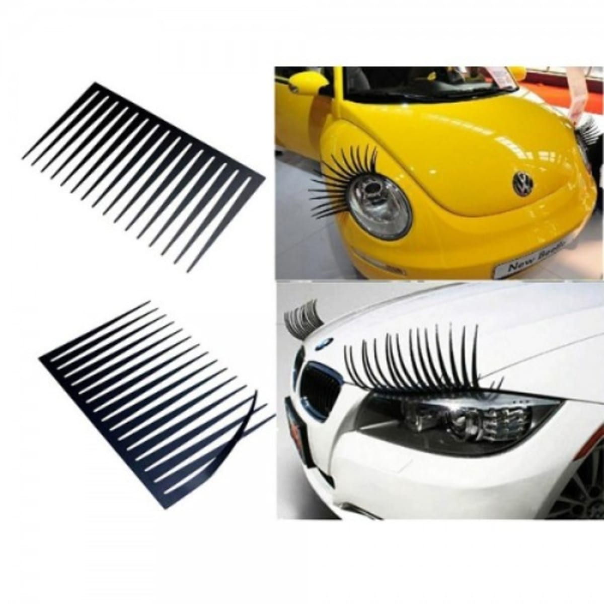 1pair Auto Eyelashes Fashion Car Eyelashes Stickers Lashes Decal