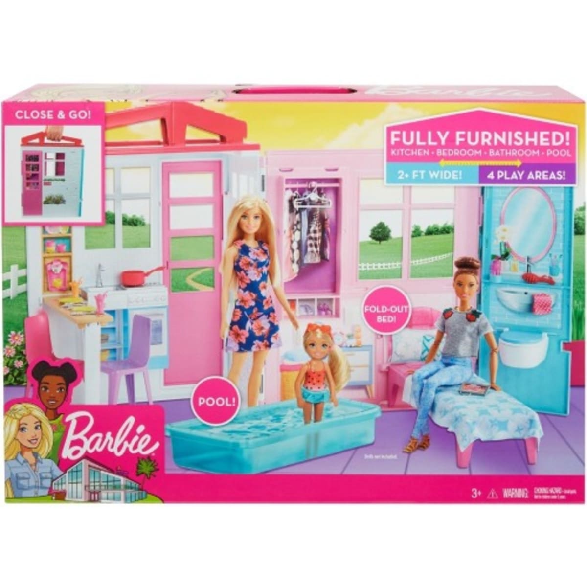 Barbie close discount and go house