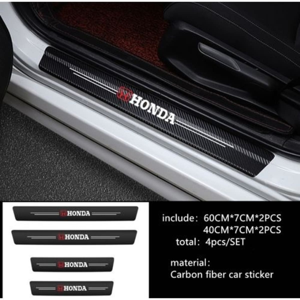 Door Step / Plate Sill Anti Scratch Sticker Protector For Honda