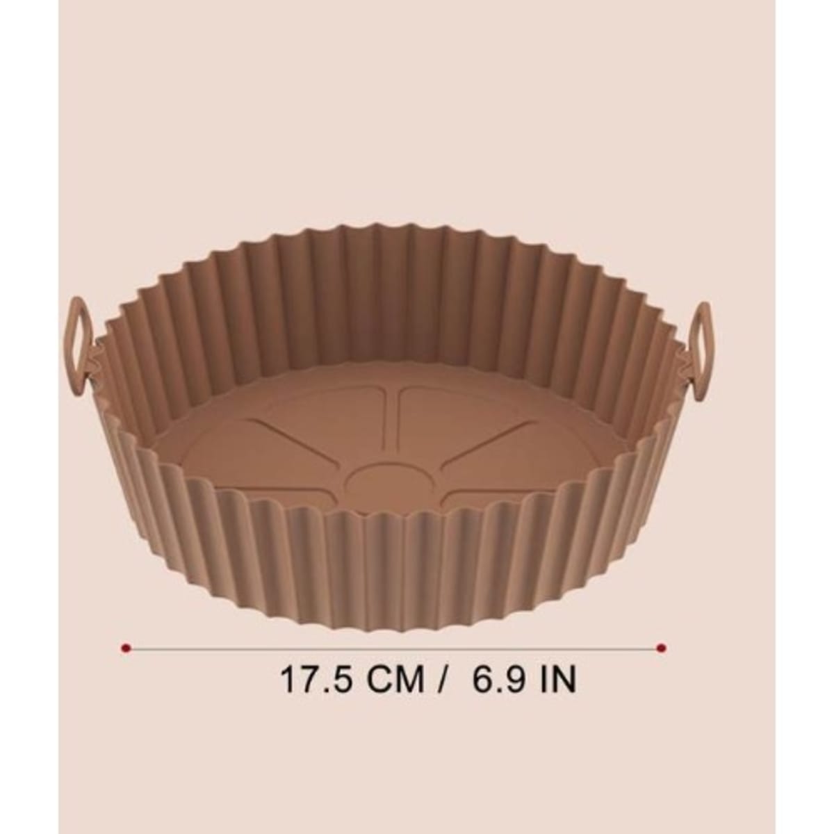 Silicon Reusable Non Stick Air Fryer Baking Pan Tray - 7.5 Inches
