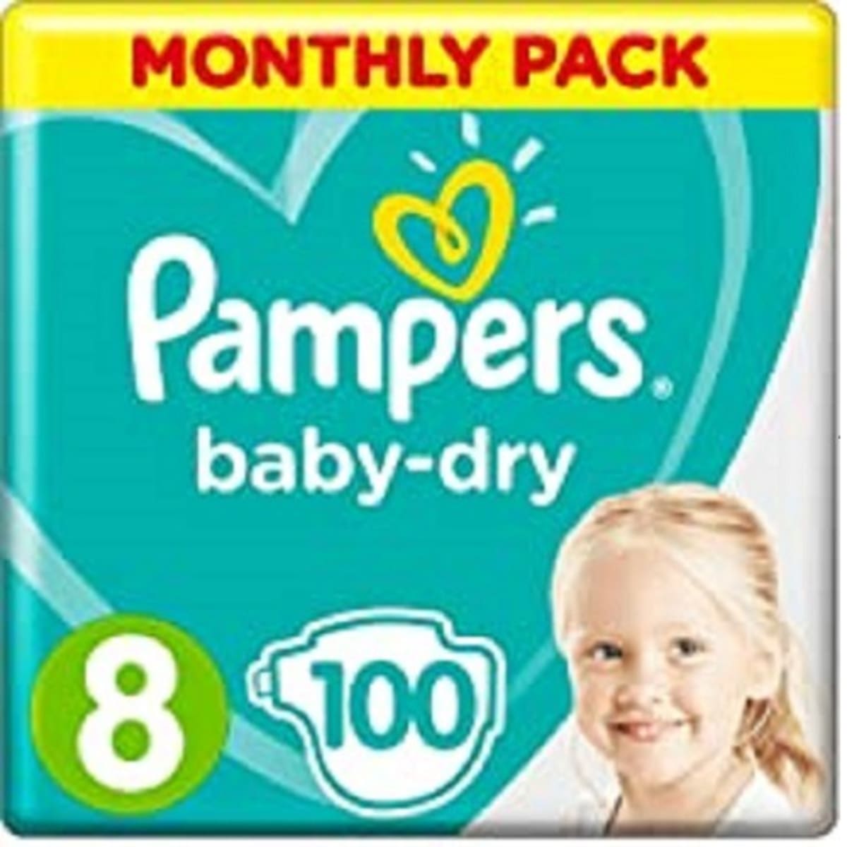 Pampers Baby-dry - Size 8 - 100 Nappies - 17+kg | Konga Online Shopping
