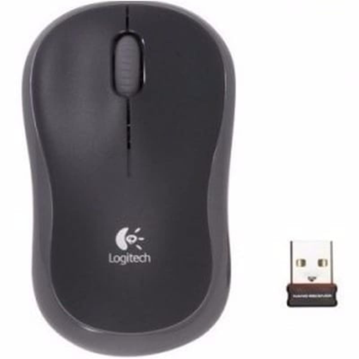 Logitech M185 Plug-and-Play Wireless Mouse Plus Comfort (Black)