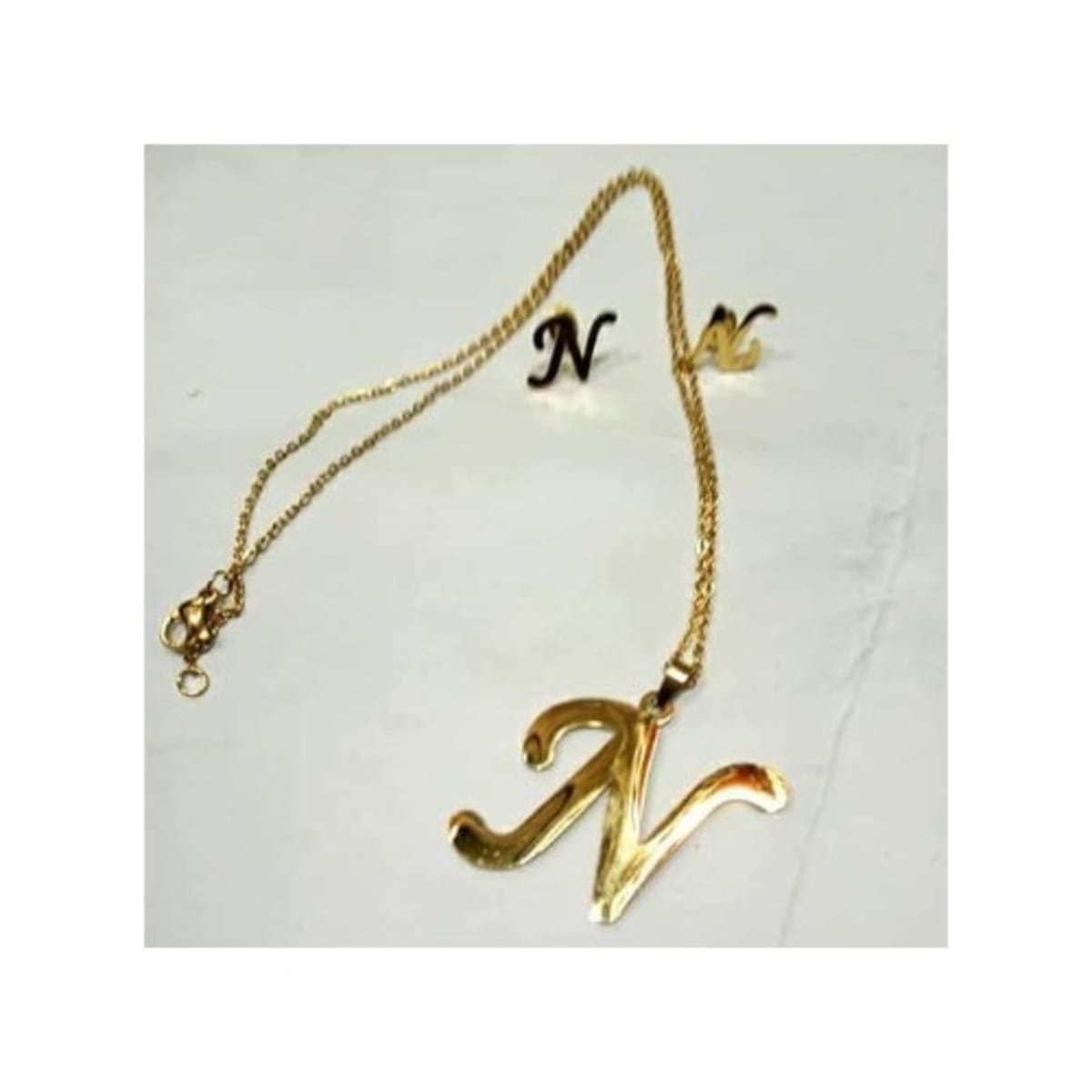 Letter n earrings sale