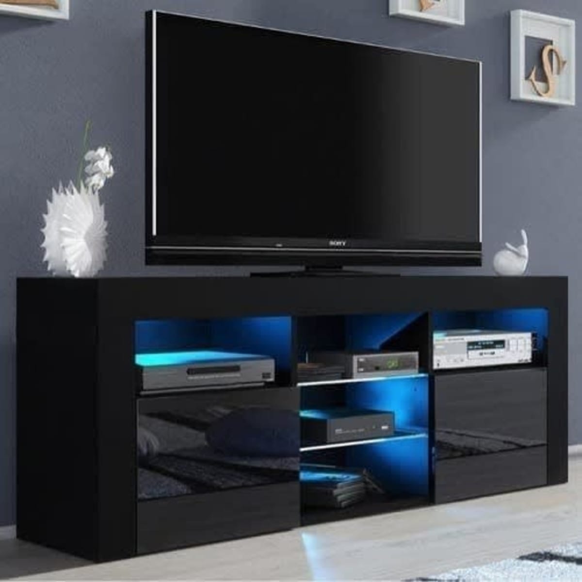 Evora high shop gloss tv stand