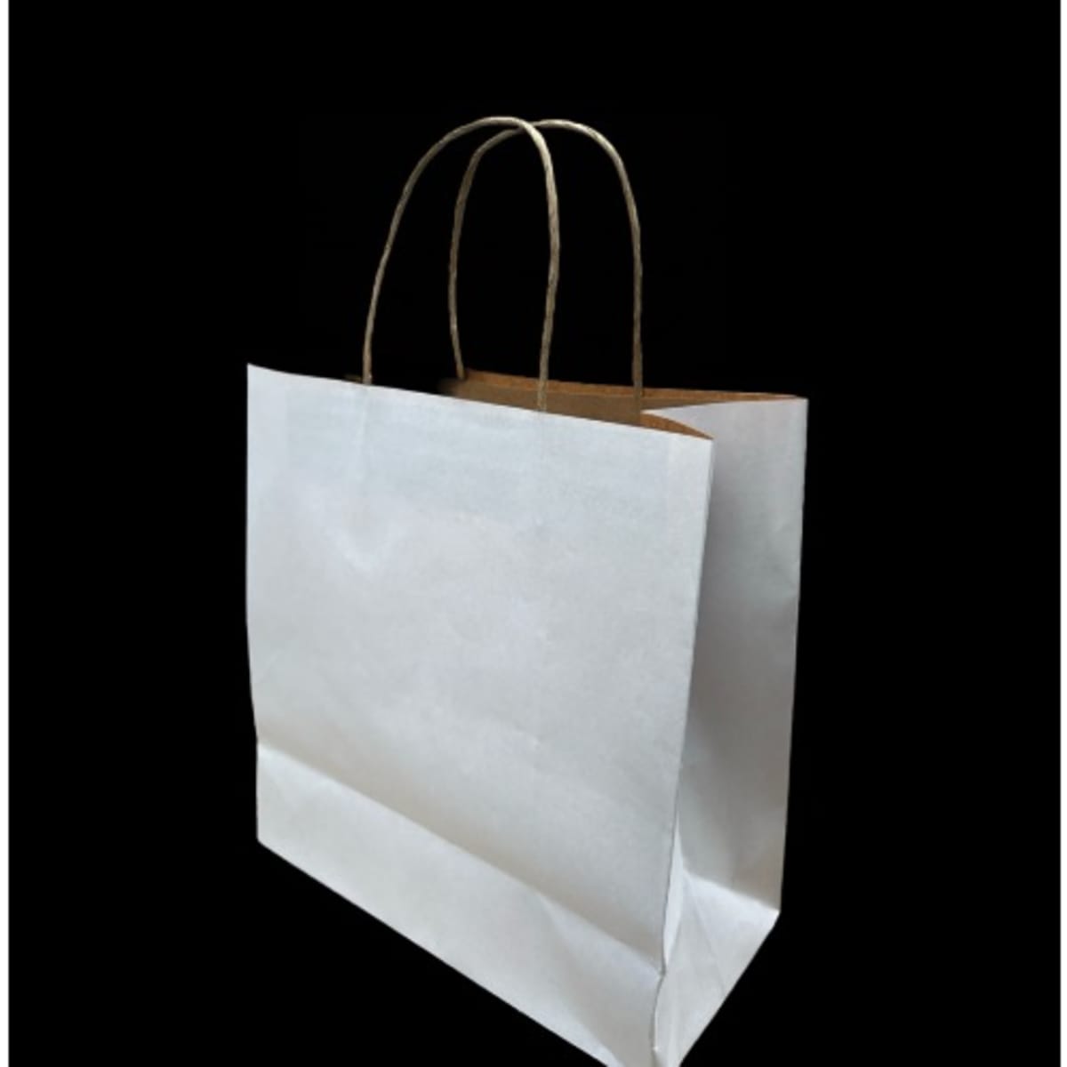 White paper shopping on sale bags with handles