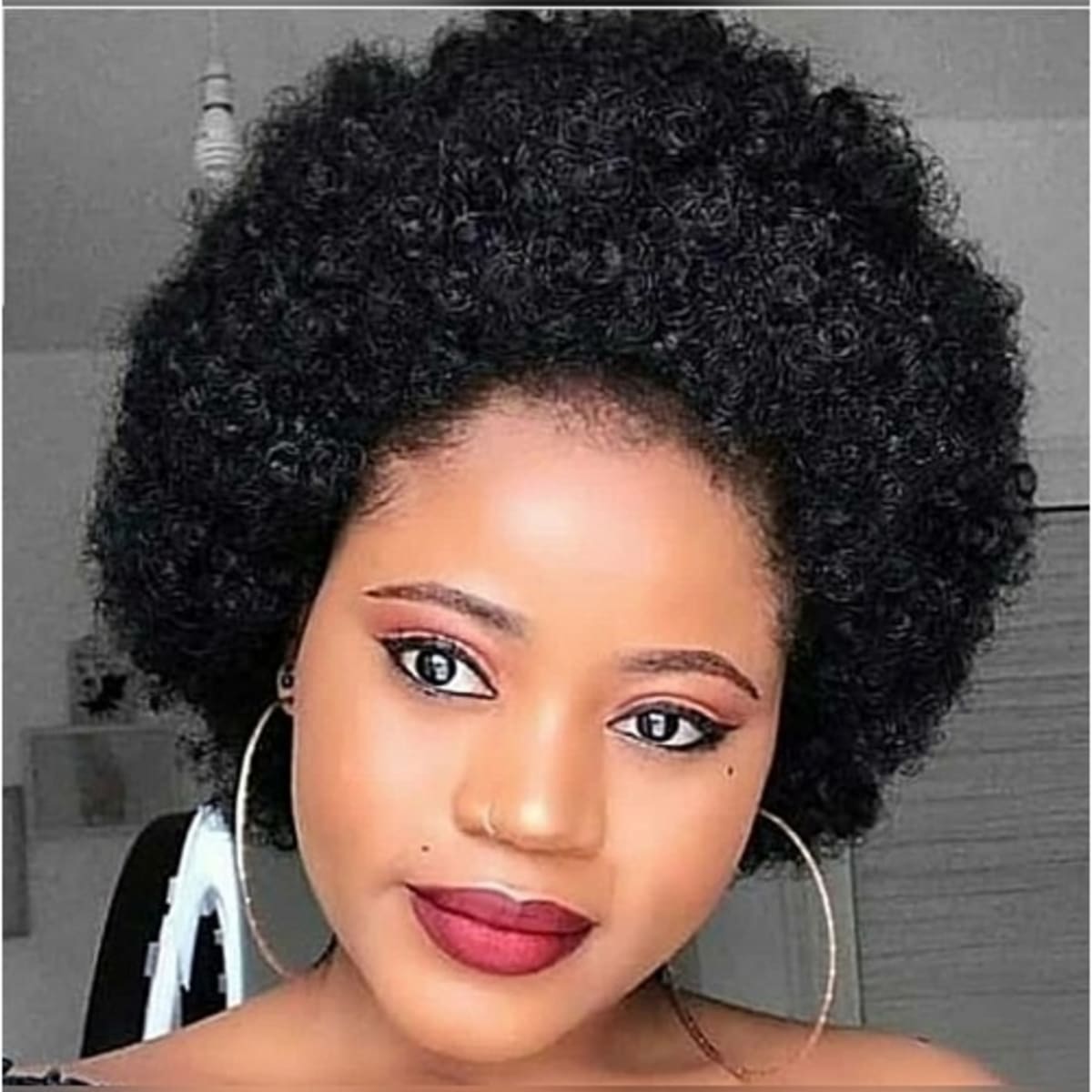 Afro wig natural top hair