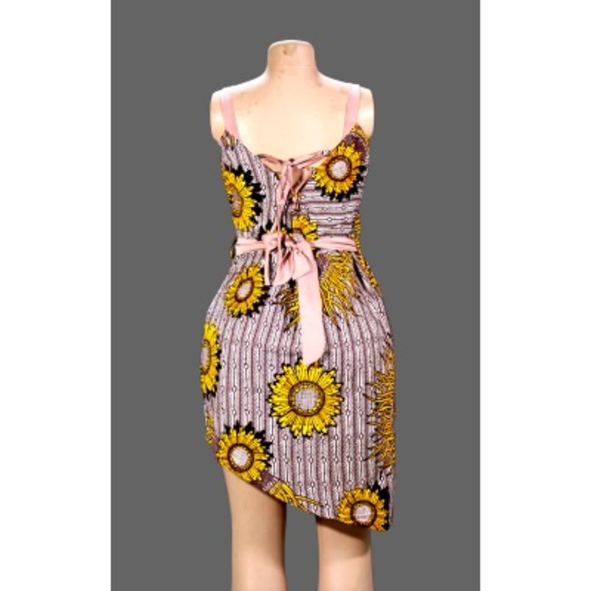 Crossing belt ankara top skirt