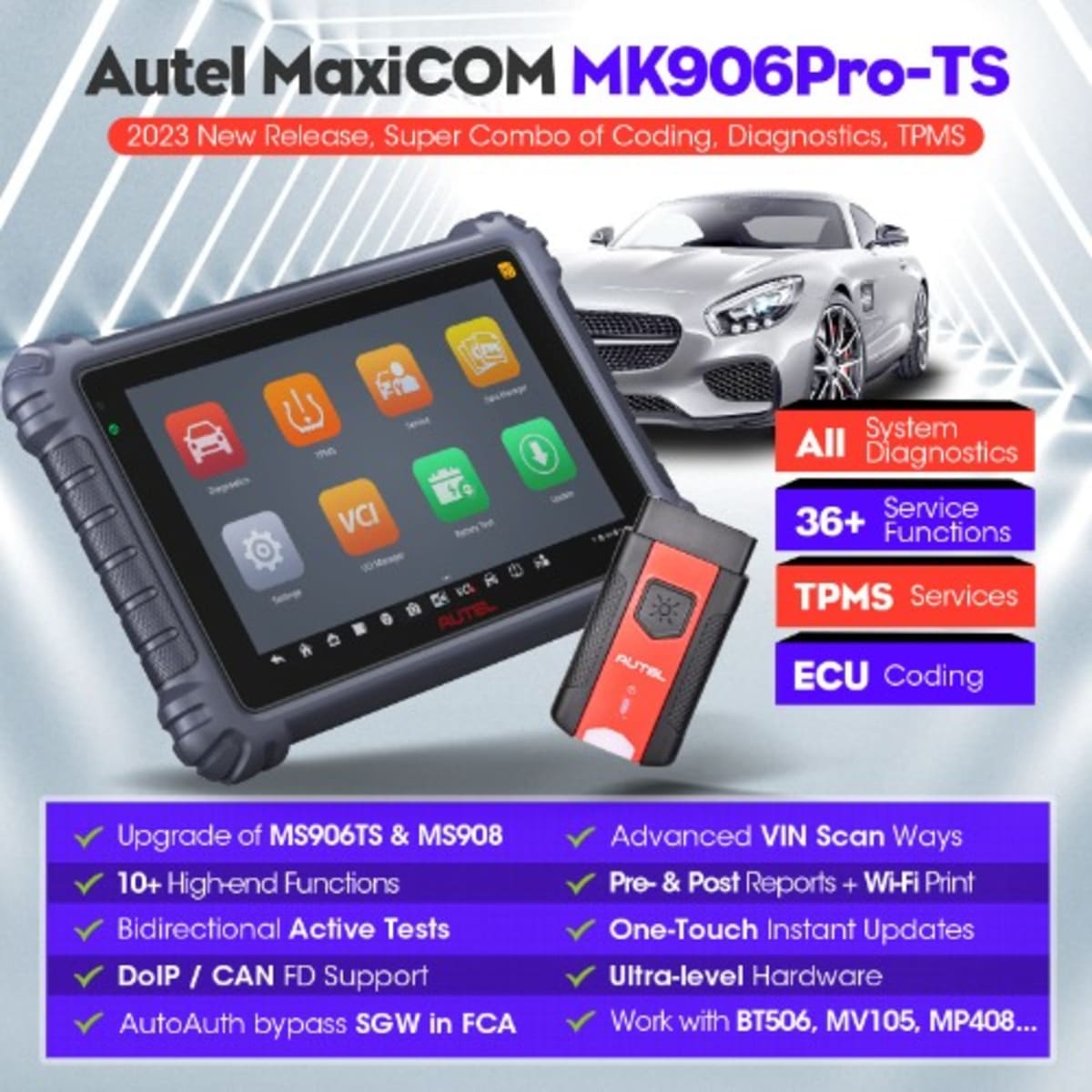 Autel MaxiSys MS906TS 2022 Version, Same Function As MS906 Pro-TS