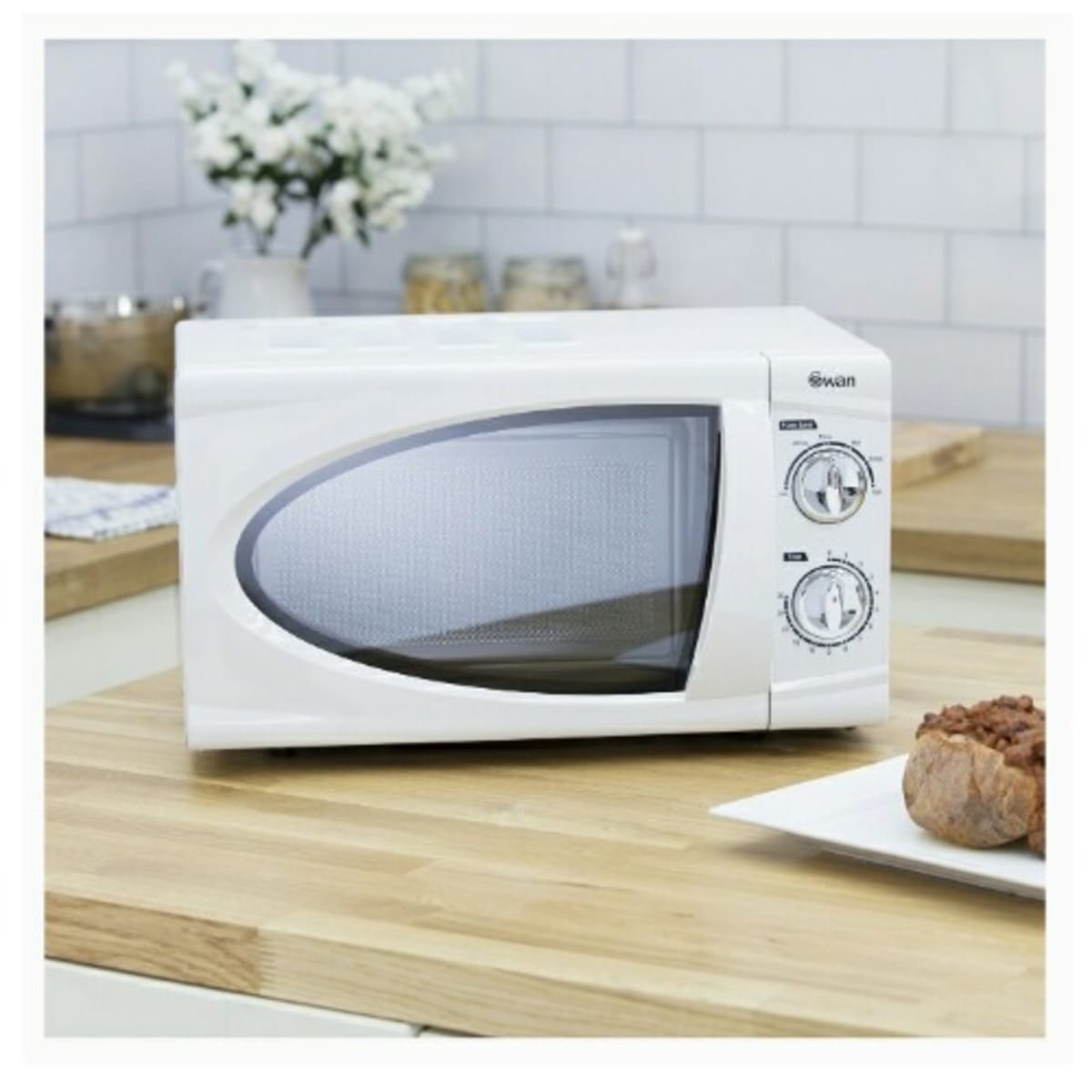 Swan Compact 20L Manual Solo Microwave Oven With 6 Power Levels