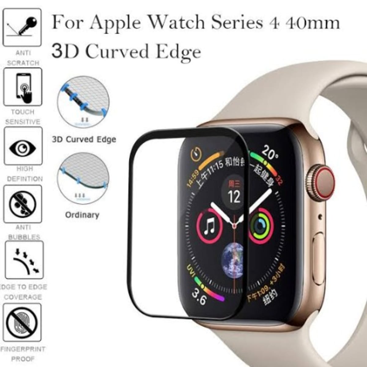 Tempered glass screen sale protector apple watch 4