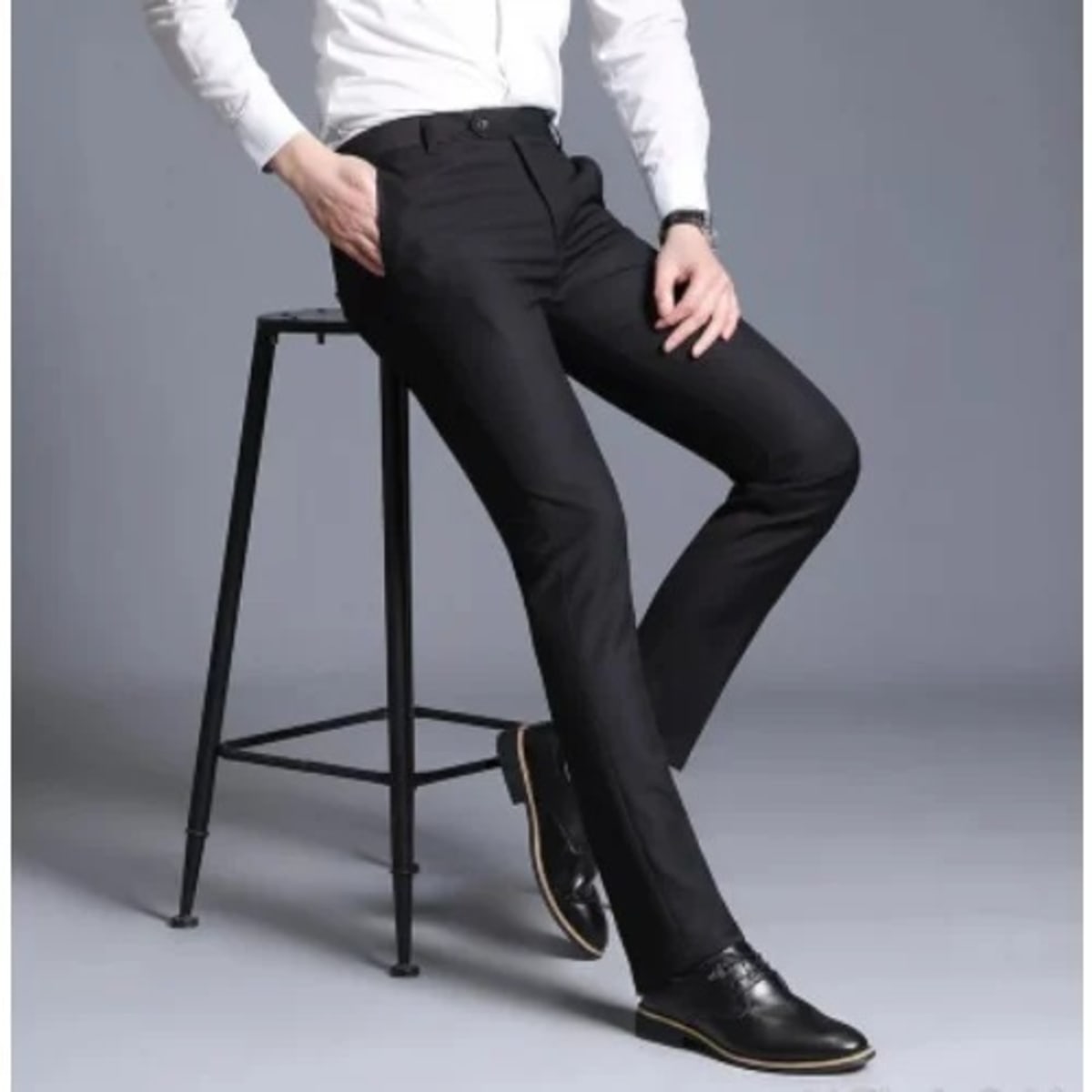 Generic 3 Pcs Cute & Smart Suit Trousers - Black, Ash & Navy Blue