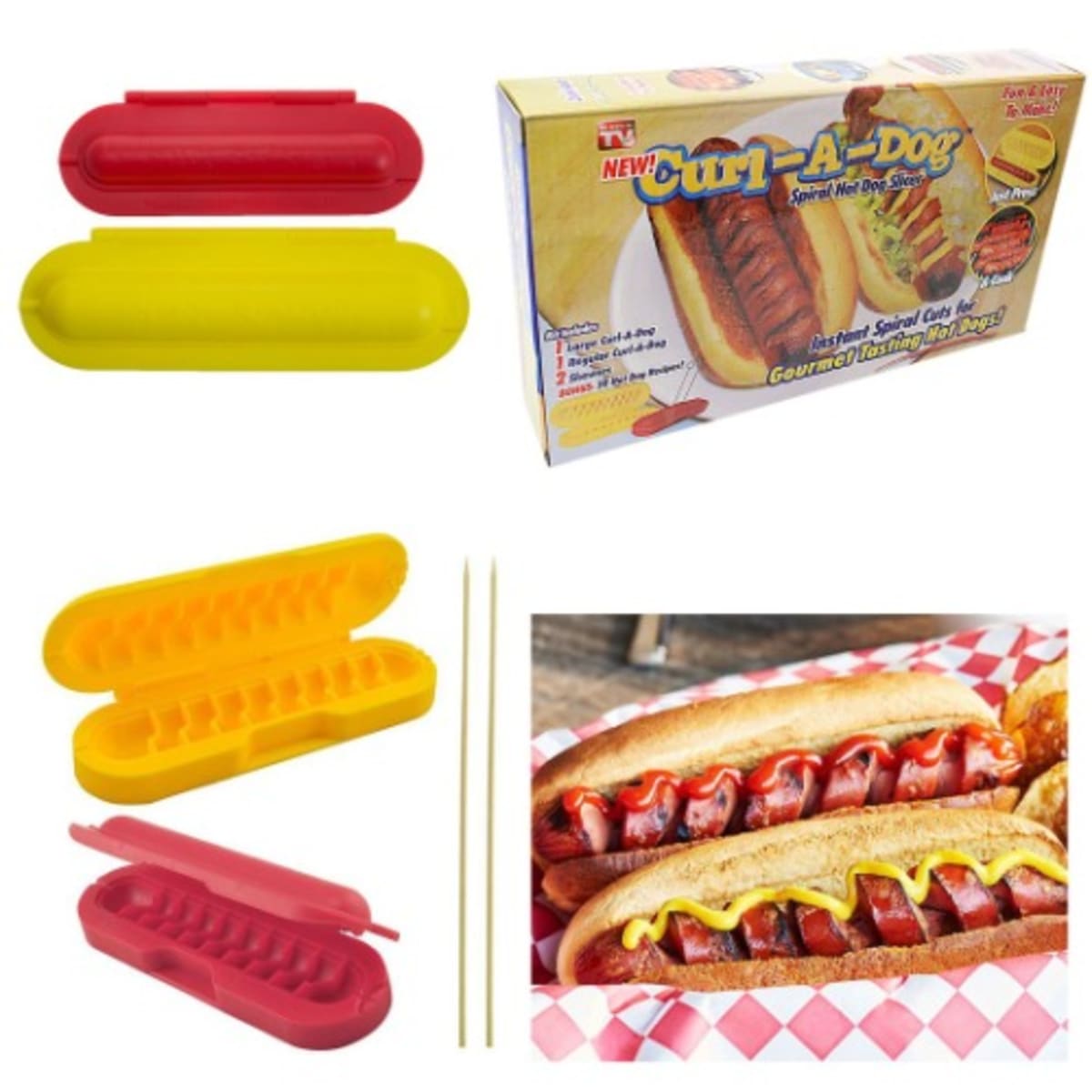 Curl-A-Dog Spiral Hot Dog Slicer - The Homespun Chics
