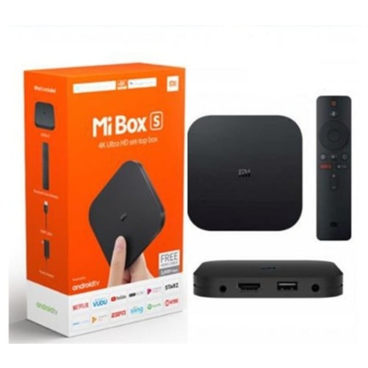 Xiaomi Mi Box S 4K HDR Android TV with Google Assistant Remote Streaming  Media Player 