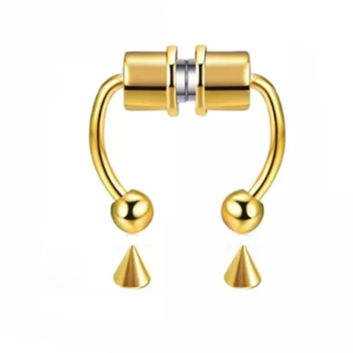 Fake septum piercing magnetic outlet
