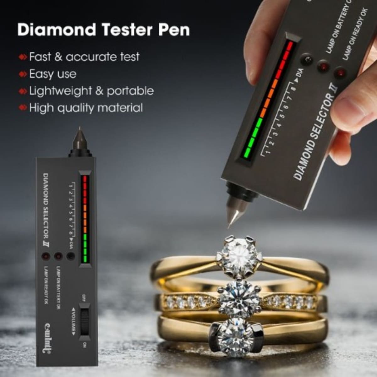 Fake diamond clearance tester