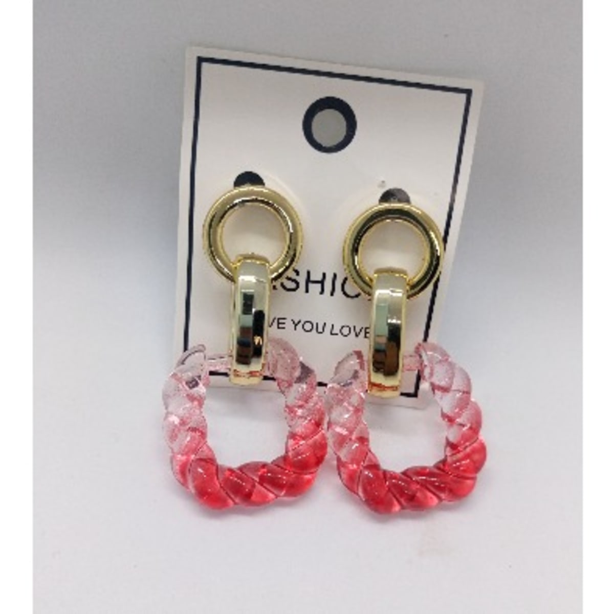 Red deals geometric earrings