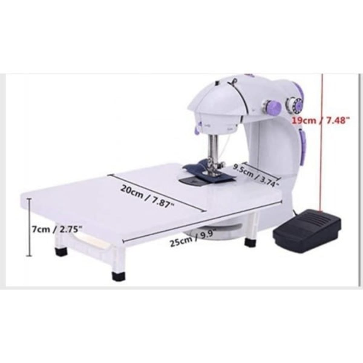 Portable Mini Electric Sewing Machine With Extension Sewing Board