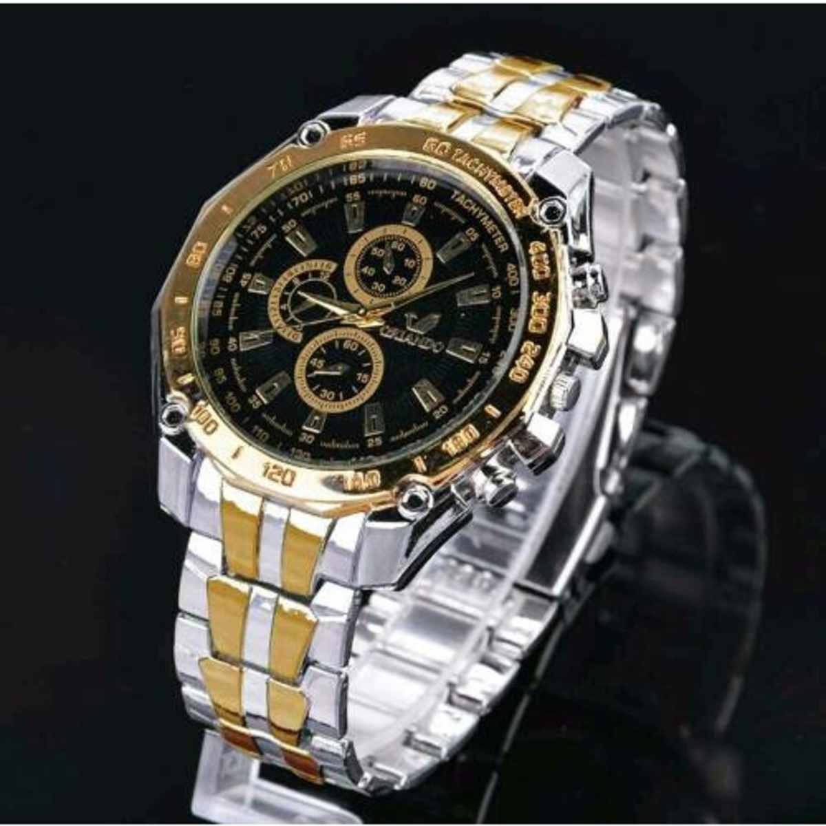 Orlando Fashion Stainless Steel Luxury Sport Analog Quartz Clock