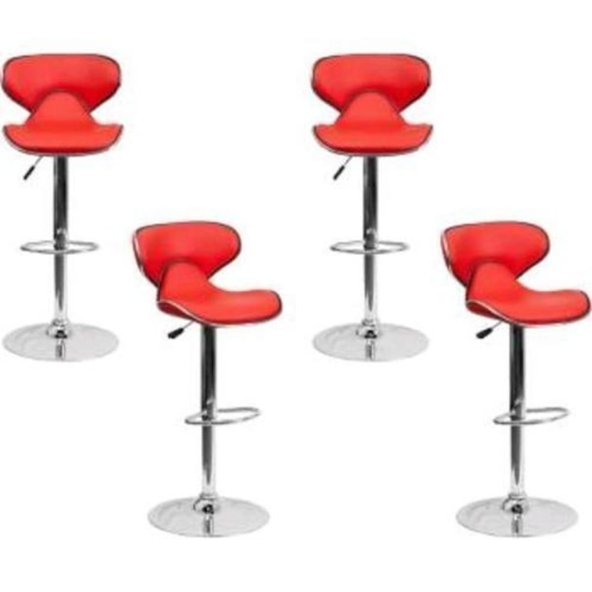Red bar stools online set of 4