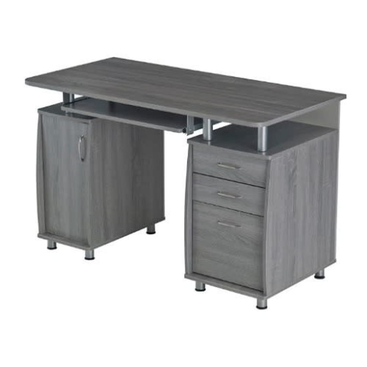Grey computer desks discount
