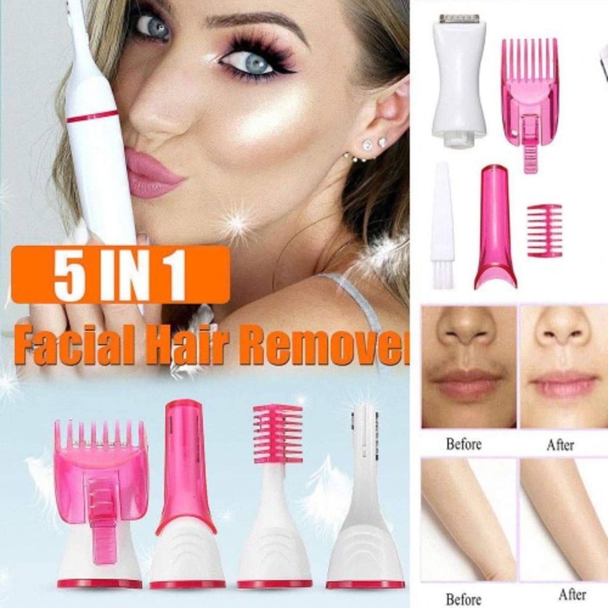 Veet 5 In 1 Women Sensitive Precision Trimmer Electric Eyebrow