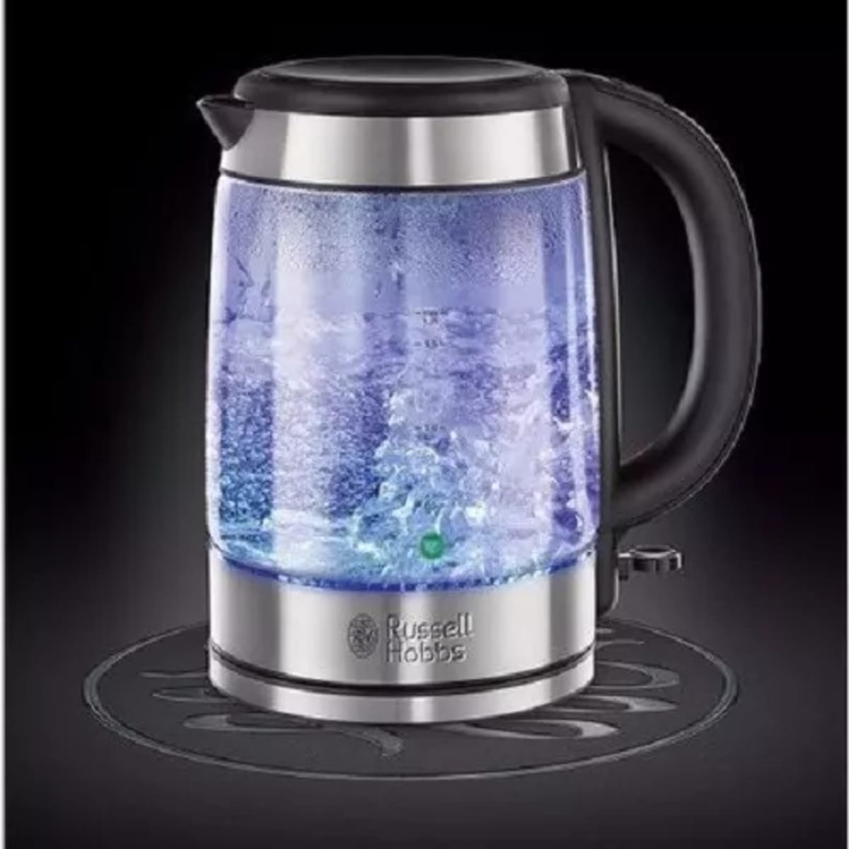 Russell Hobbs Glass 1.7L Electric Kettle, Silver & Stainless Steel