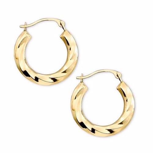 Mumtaz 18kt Gold Twist Hoop Earrings | Konga Online Shopping