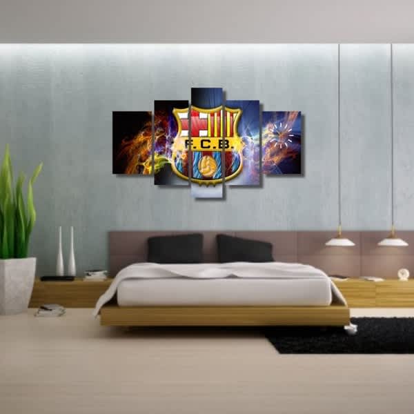 Home Garden Home Decor Posters Prints Fc Barcelona 5 Panel